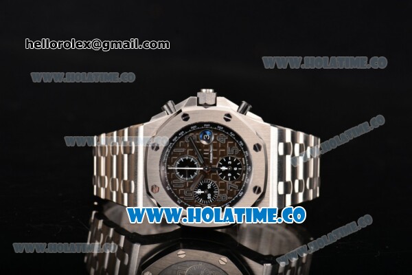 Audemars Piguet Royal Oak Offshore Grey Themes Chrono Swiss Valjoux 7750 Automatic Steel Case/Bracelet with Grey Dial and Arabic Numeral Markers (NOOB) - Click Image to Close